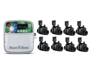 Rain Bird Rzxe8i 8 İstasyon Kontrol Ünitesi ve 100 Hv Selenoid Vana Seti 8 Adet